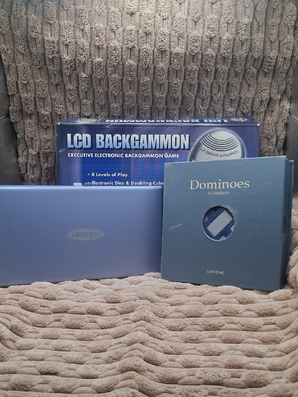 Travel Games-Vintage LCD Backgammon, Old Navy Magnetic Backgammon and  Dominoes